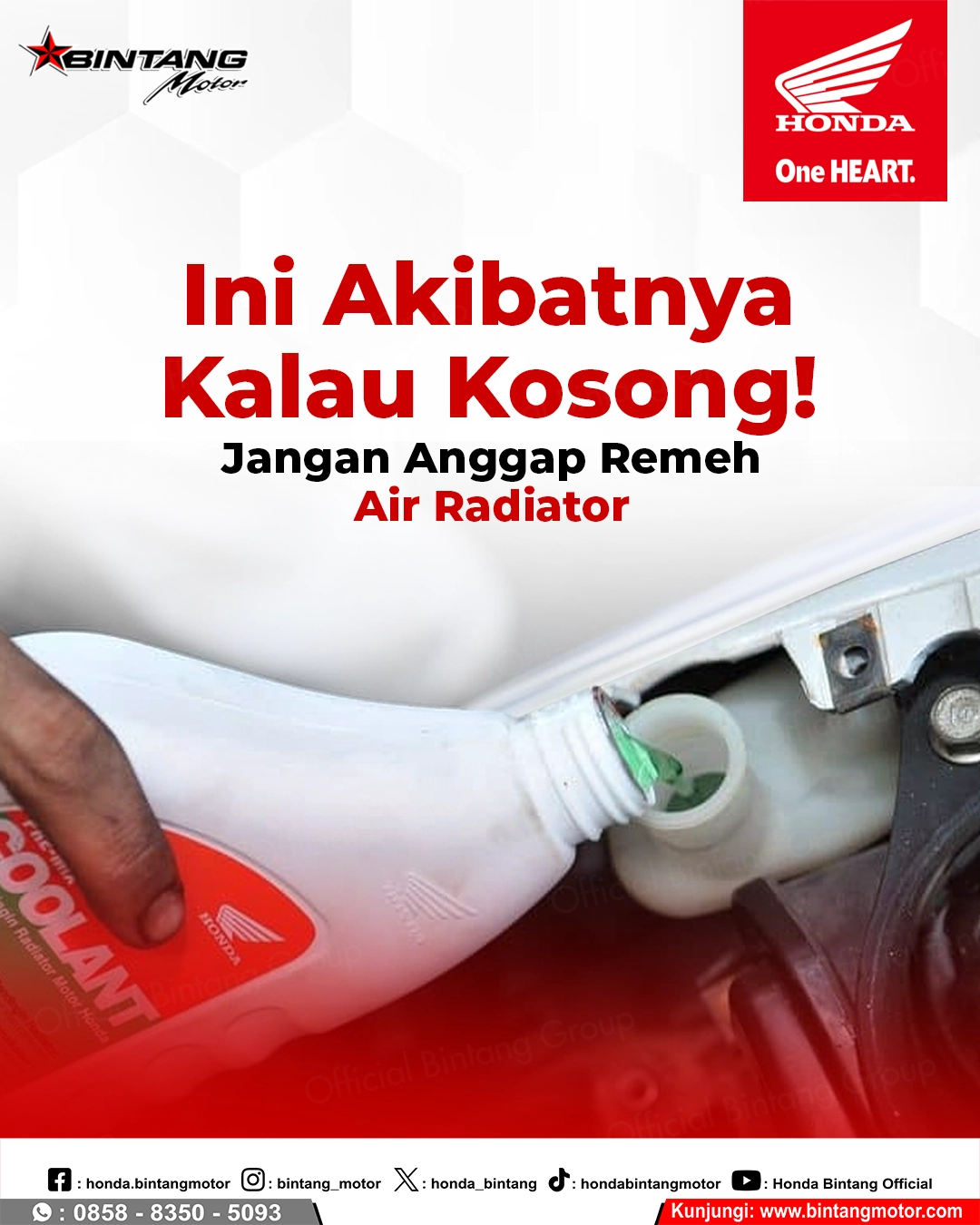 Mengapa Air Radiator Tidak Boleh Kosong - Bintang Motor
