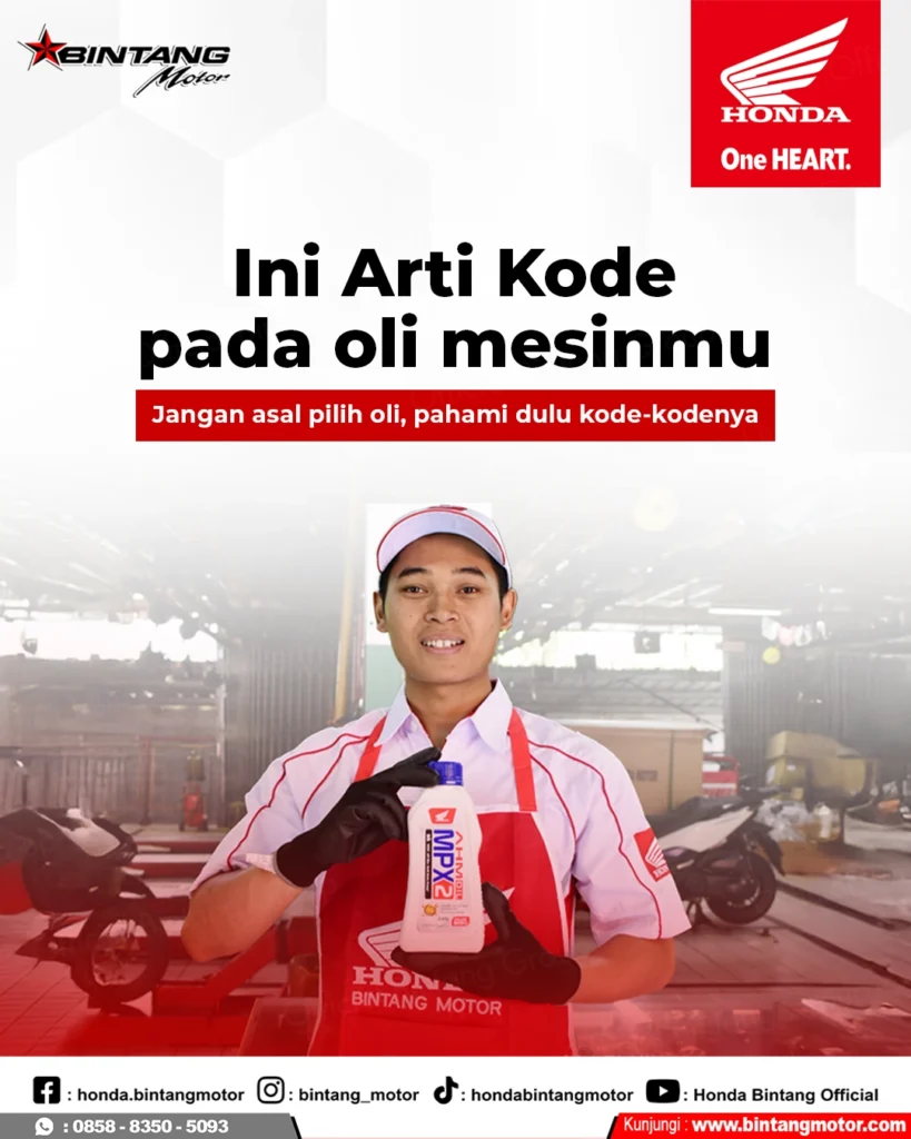 Arti Kode Oli 10W-30 dan 10W-40 untuk Motor Honda